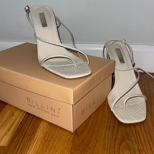 Billini strappy crocodile pattern heel WORN ONCE